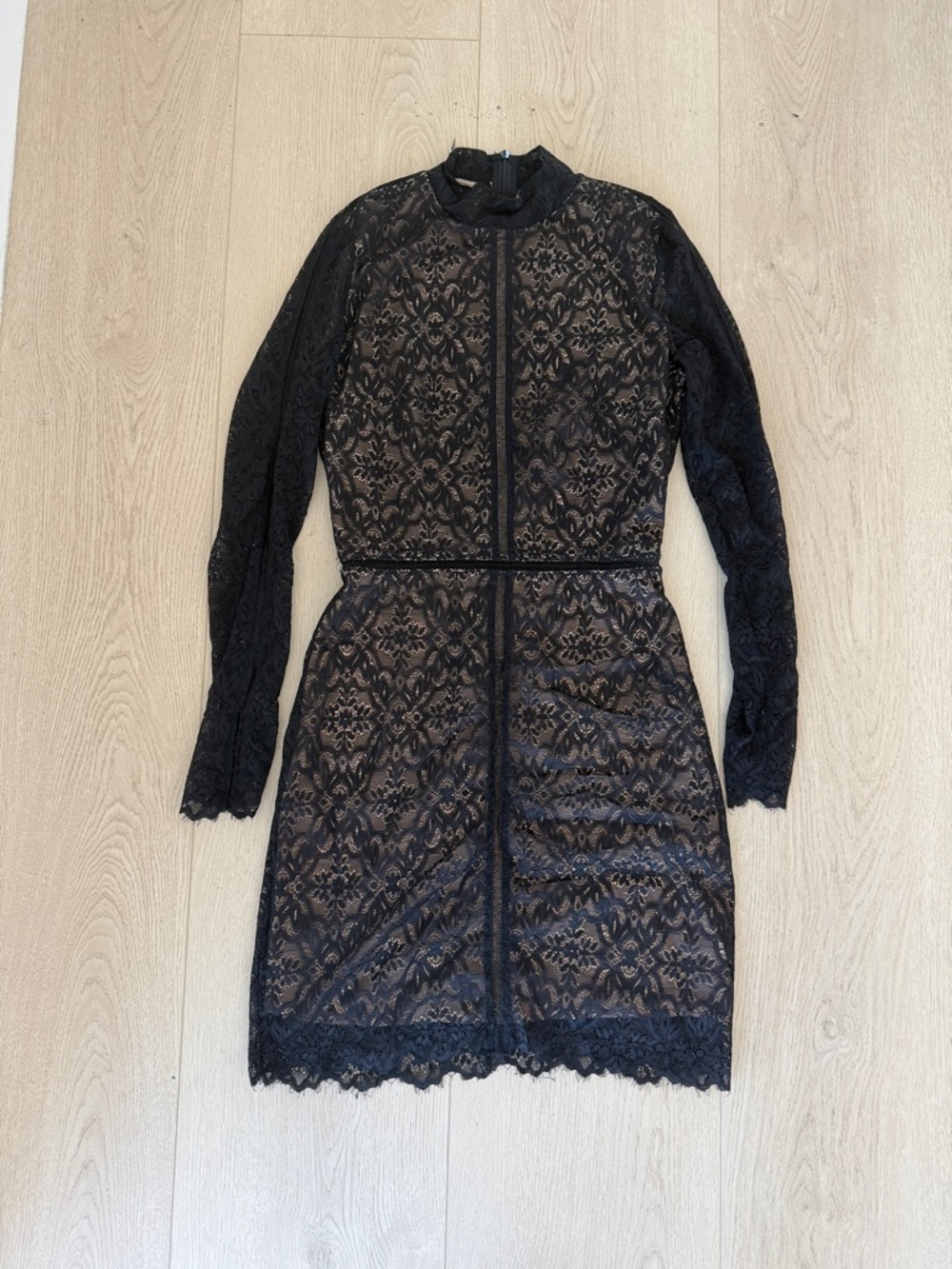 Wilfred Black Lace Long-Sleeve lace Dress